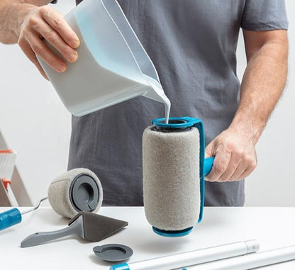 Set de rodillos de pintura recargables antigoteo